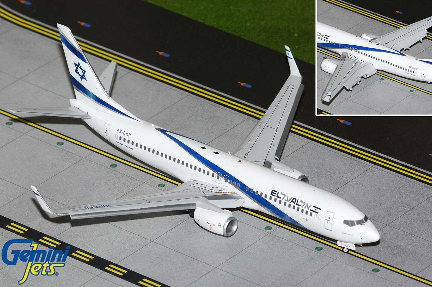 Gemini200 El Al Israel Airlines Boeing 737-800 (Flaps Down) 4X-EKK