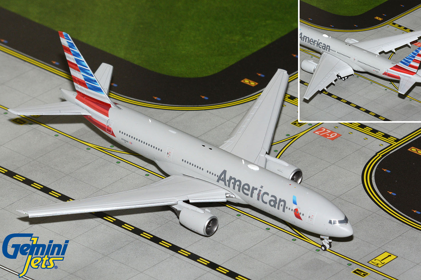GeminiJets 1:400 American Airlines Boeing 777-200ER (Flaps Down) N788AN