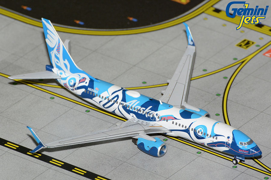 GeminiJets 1:400 Alaska Airlines Boeing 737-800 "Salmon People" N559AS