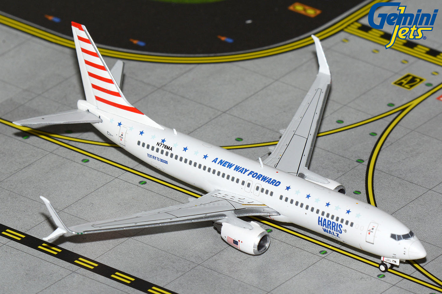 GeminiJets 1:400 Harris-Walz Campaign Boeing 737-800 N778MA