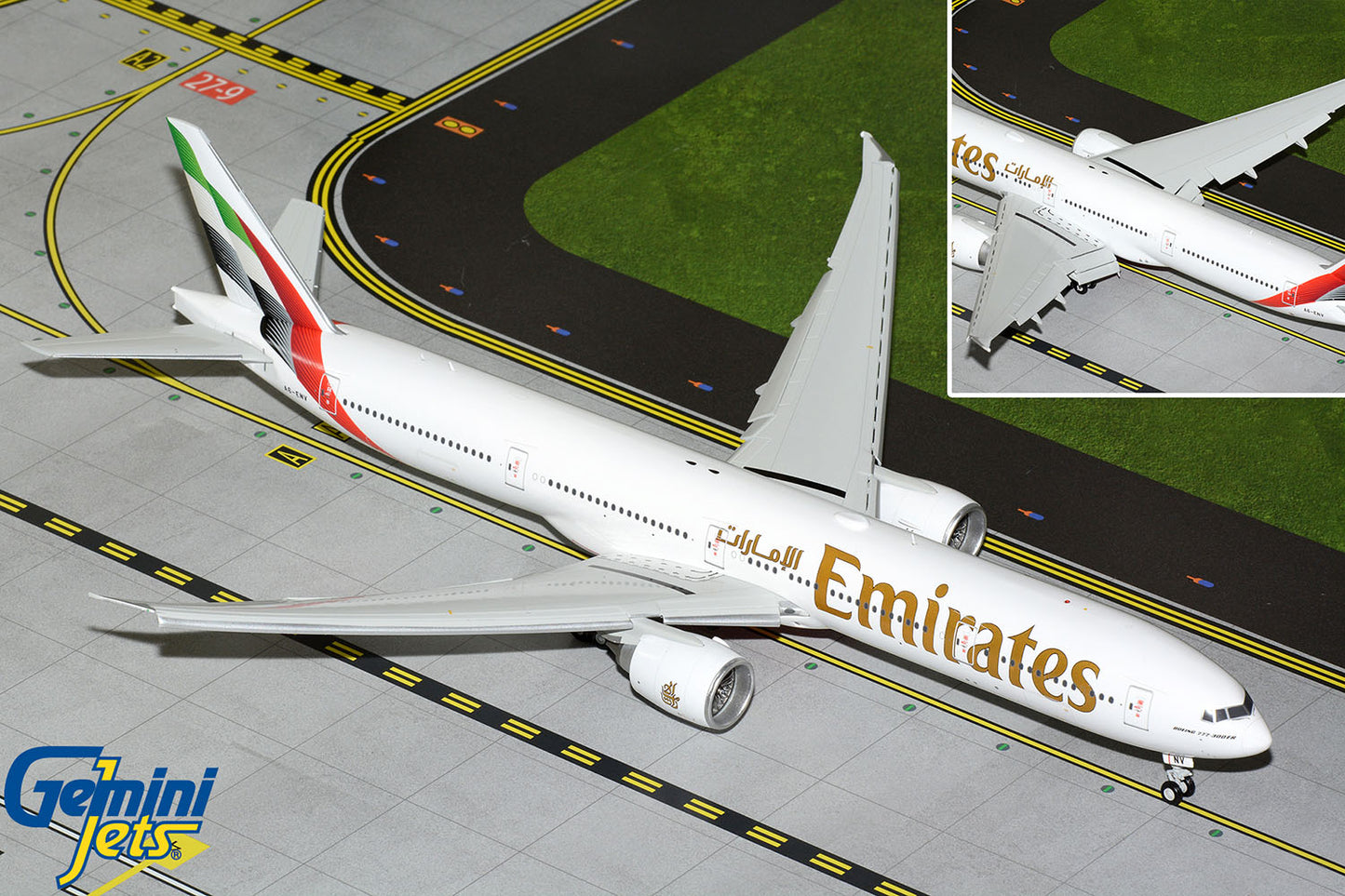 Gemini200 Emirates Boeing 777-300ER (New Livery, Flaps Down) A6-ENV