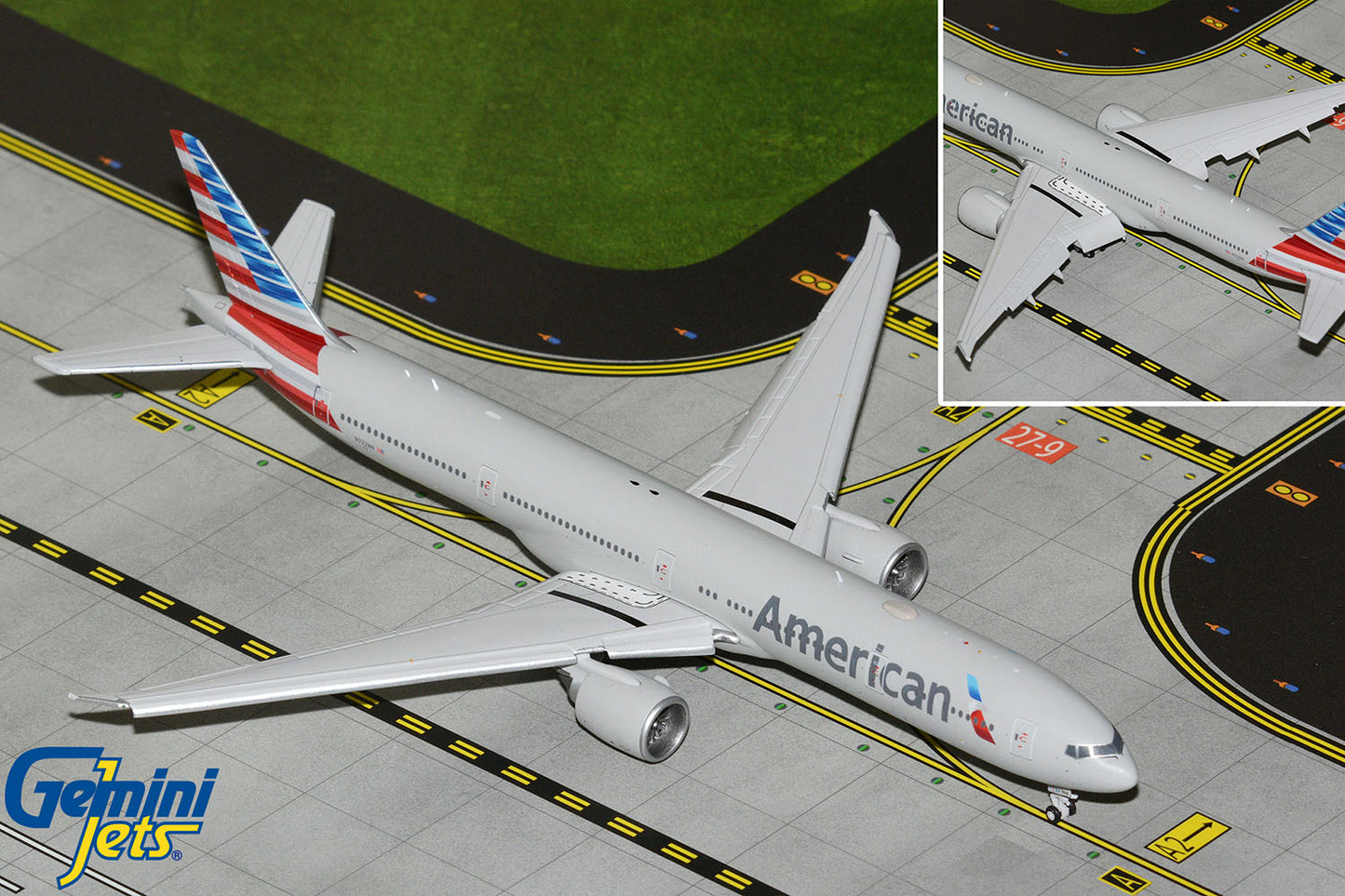 GeminiJets 1:400 American Airlines Boeing 777-300ER (Flaps Down) N722AN
