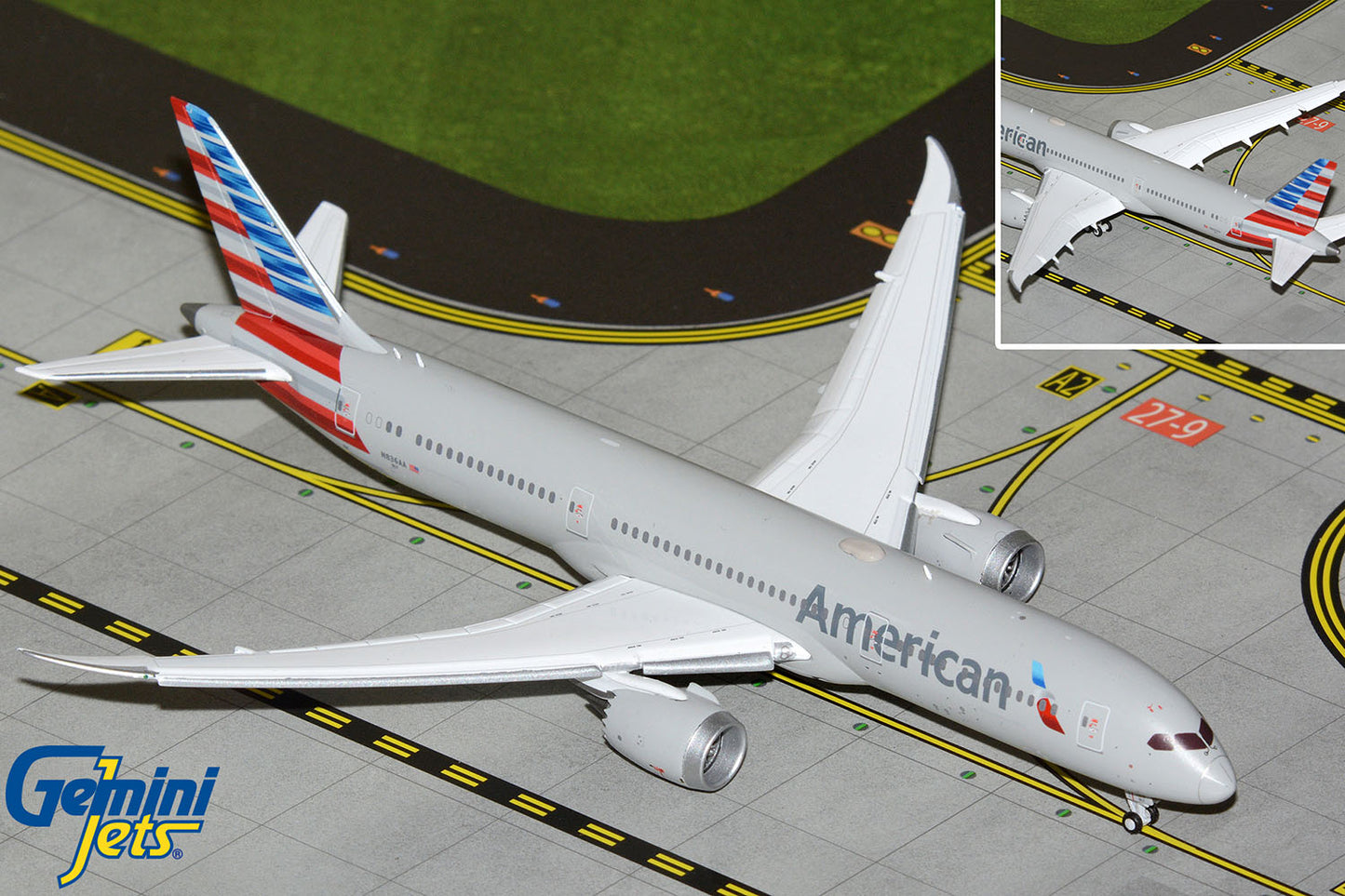 GeminiJets 1:400 American Airlines Boeing 787-9 Dreamliner (Flaps Down) N836AA