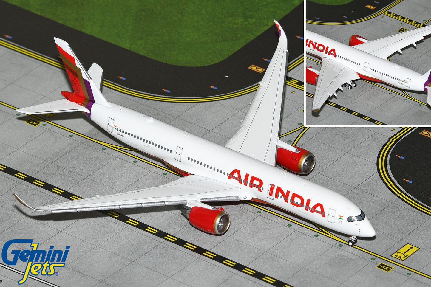 GeminiJets 1:400 Air India Airbus A350-900 (Flaps Down) VT-JRH