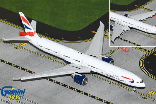 GeminiJets 1:400 British Airways Boeing 777-300ER (Flaps Down) G-STBH