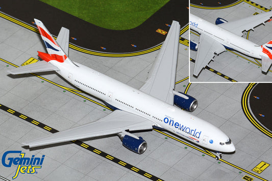 GeminiJets 1:400 British Airways Boeing 777-200ER "oneworld" (Flaps Down) G-YMMR