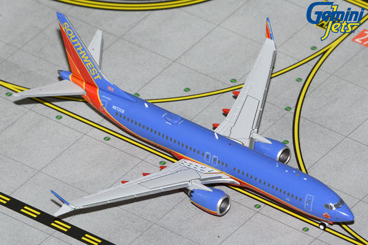 GeminiJets 1:400 Southwest Airlines Boeing 737 MAX 8 "Canyon Blue Retro" N872CB