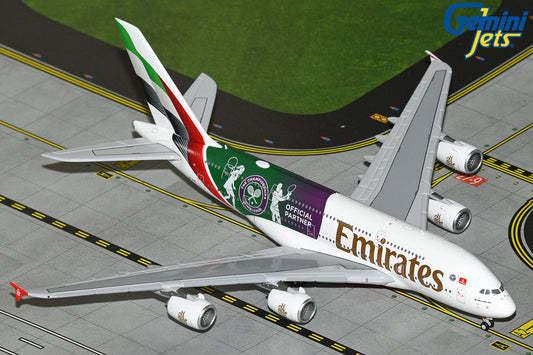 GeminiJets 1:400 Emirates Airbus A380 "Wimbledon 2024" A6-EOE