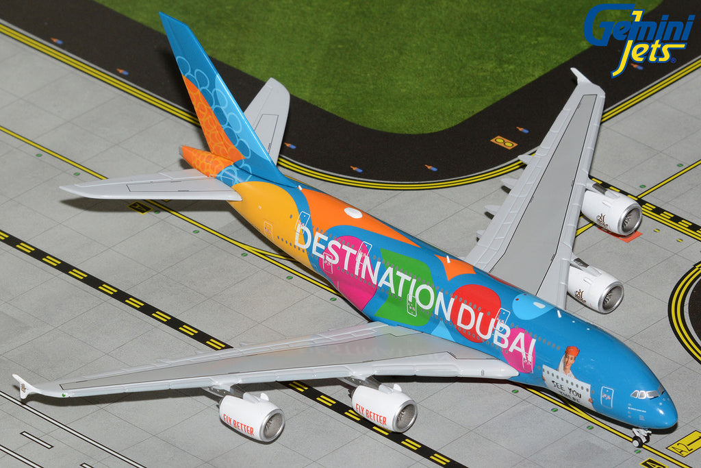 GeminiJets 1:400 Emirates Airbus A380 "Destination Dubai/Be Part of the Magic" A6-EES