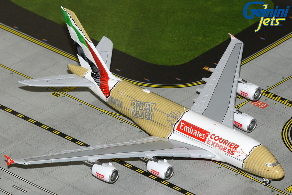 GeminiJets 1:400 Emirates Airbus A380 "Courier Express" A6-EET