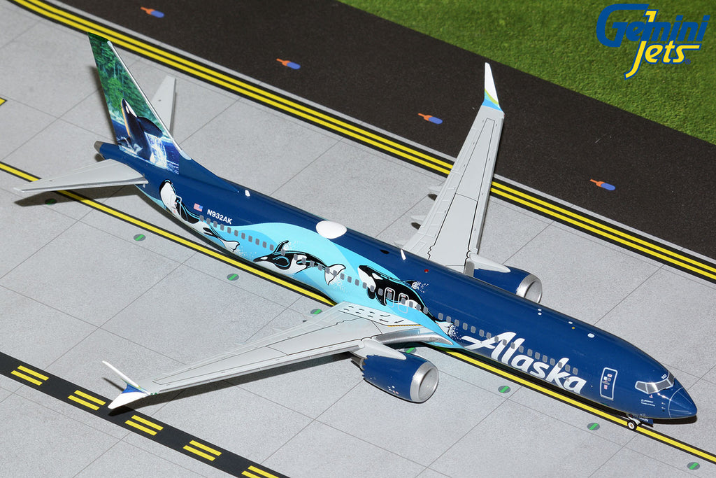 Gemini200 Alaska Airlines Boeing 737 MAX 9 "West Coast Wonders" (Orcas) N932AK