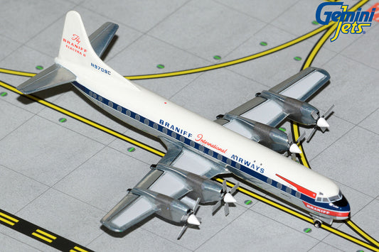 GeminiJets 1:400 Braniff International Lockheed L-188 Electra N9709C